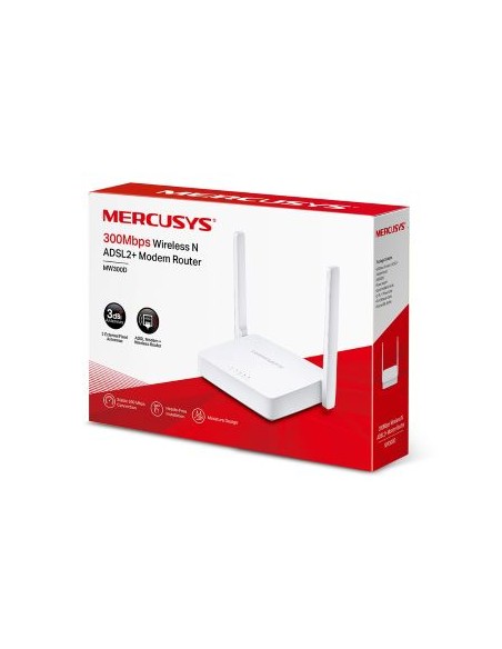 Modem Router Wifi N300 ADSL 2+ Mercusys MW300D Mercusys