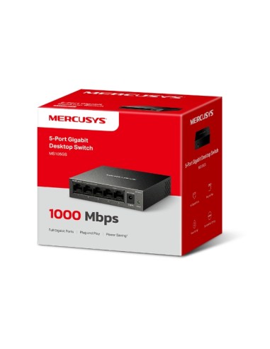Switch 5-Porte Metallo 10/100/1000Mbps - Mercusys MS105GS Mercusys