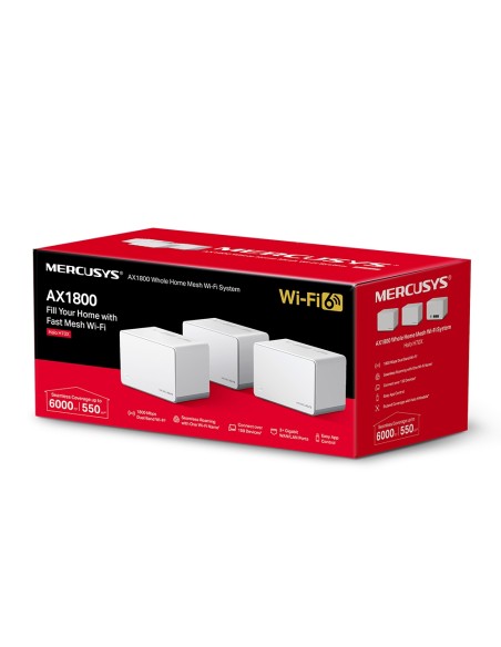 Sistema Mesh Wi-Fi 6 AX1800 3 Pack Mercusys Mercusys