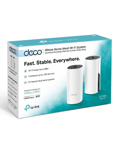 Deco M4 Wi-Fi Mesh AC1200 Dual Band 2 porte Gigabit (2-Pack) TP-Link