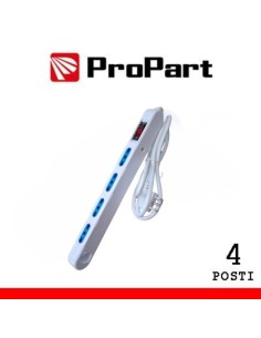 Multipresa Salvaspazio 4posti 2P+T bipasso con protez Spina 16A