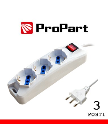 Multipresa 3pos bipasso/schuko spina16A +interr cavo 3M ProPart-El