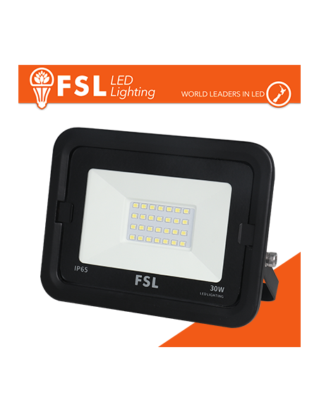 Proiettore per esterni Nero 30W - IP65 115° 4000K FSL