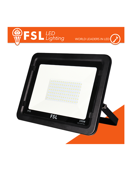 Proiettore per esterni Nero 100W - IP65 115° 4000K FSL