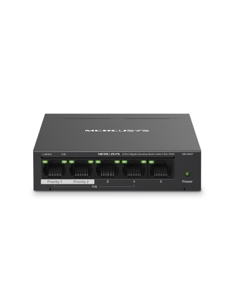 Switch Desktop 5 porte 10/100/1000 PoE+ - Mercusys MS105GP Mercusys